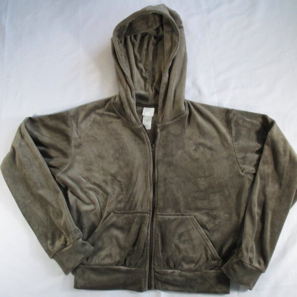 H&M Velour Jacket Size Small Chocolate Brown Fall Comfy Loungewear Y2K Coquette - Picture 1 of 5